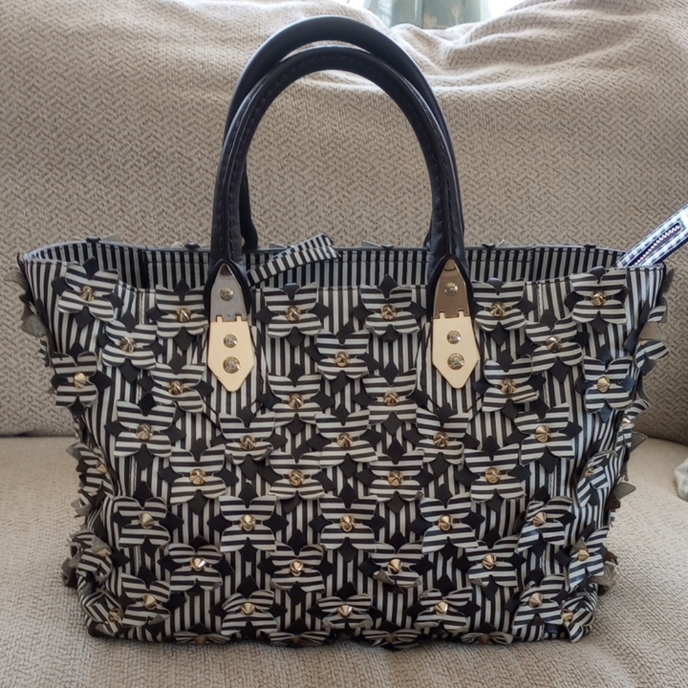 Stylish Black and White Tote Bag